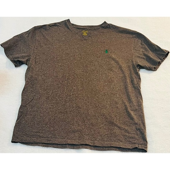 Polo Ralph Lauren Other - Polo Ralph Lauren Mens V-Neck T-Shirt Brown Heather Short Sleeve Pony Logo M